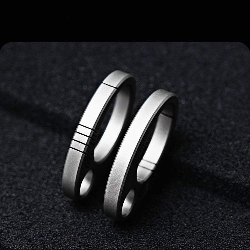 Mini Titanium Alloy Keychain Carabiner key pendant Belt Waist Hanging Buckle EDC 07FC0E-D4 - KOEEK