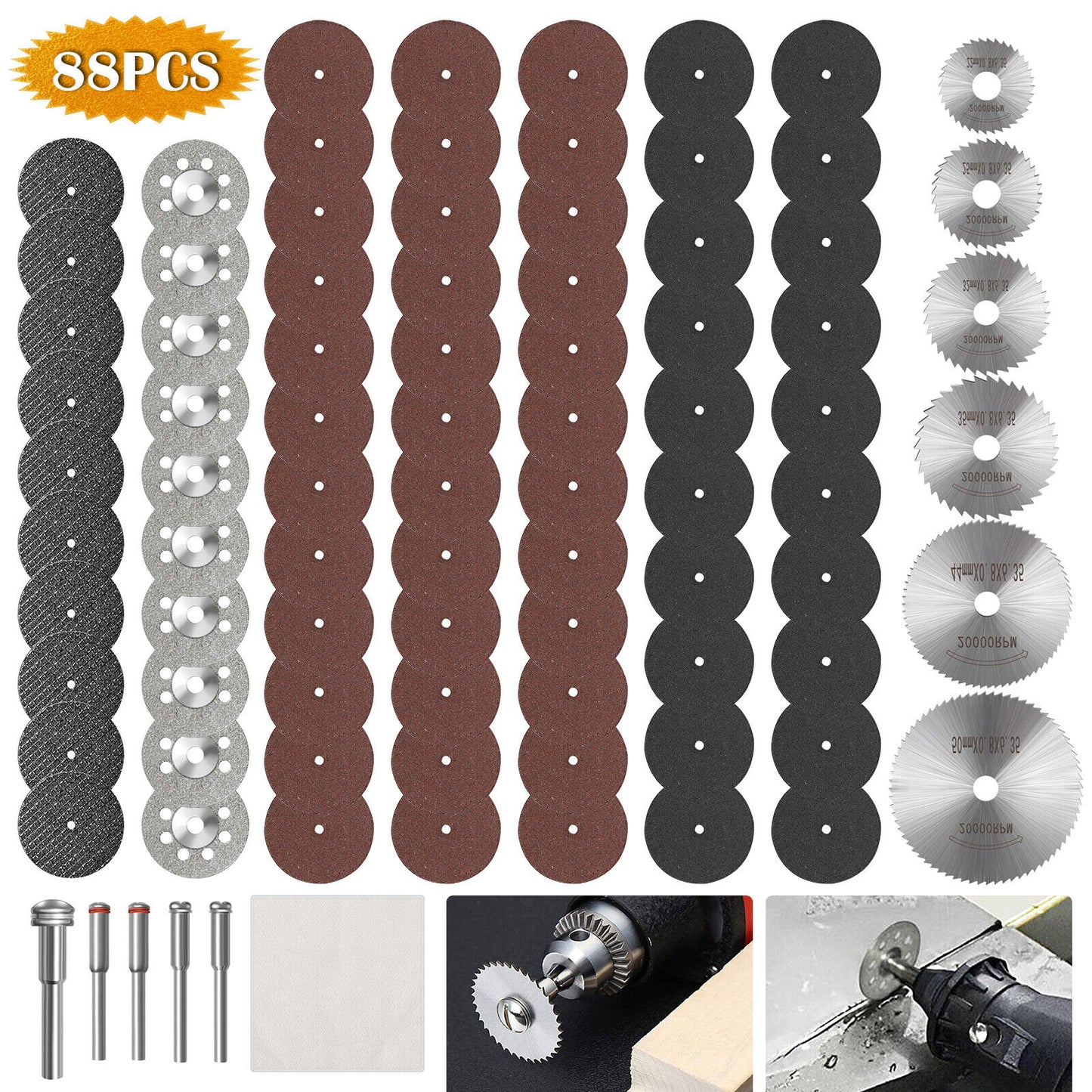 10-176PCS Diamant Trennscheibe Für Dremel Rotary Werkzeug Die Grinder Trennscheibe