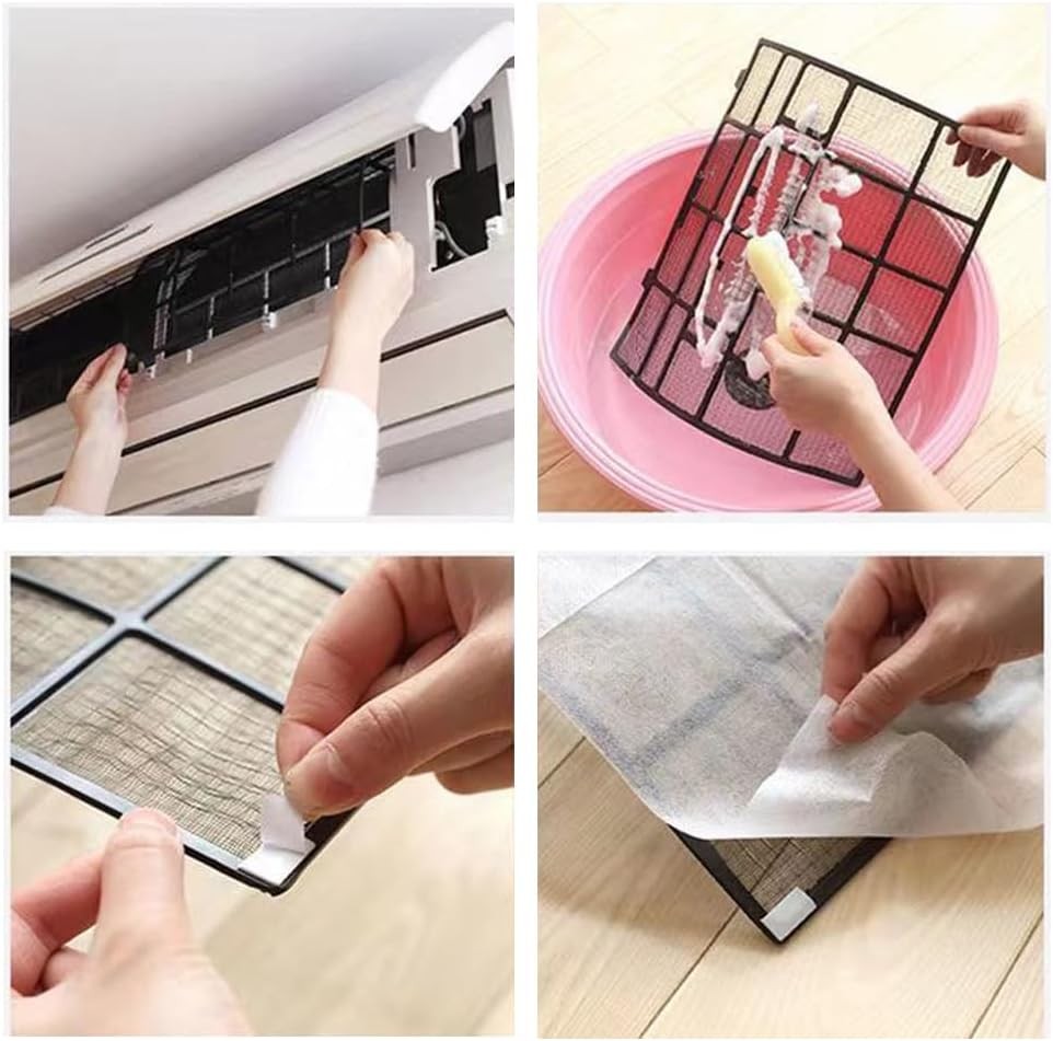 new 10 Pack Mini Split Air Conditioner Vent Filters Cover Anti-Dust White 07FC0E-D4 - KOEEK