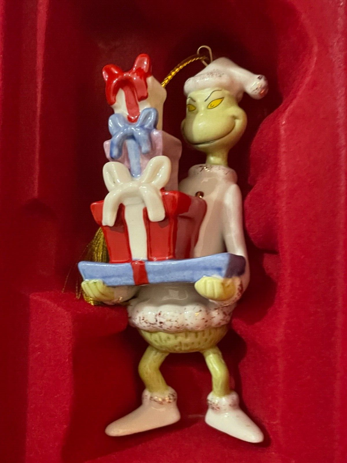 Lenox 2022 GRINCH WITH ALL THE GIFTS Christmas Tree Ornament # 893725 - NIB LENOX - KOEEK