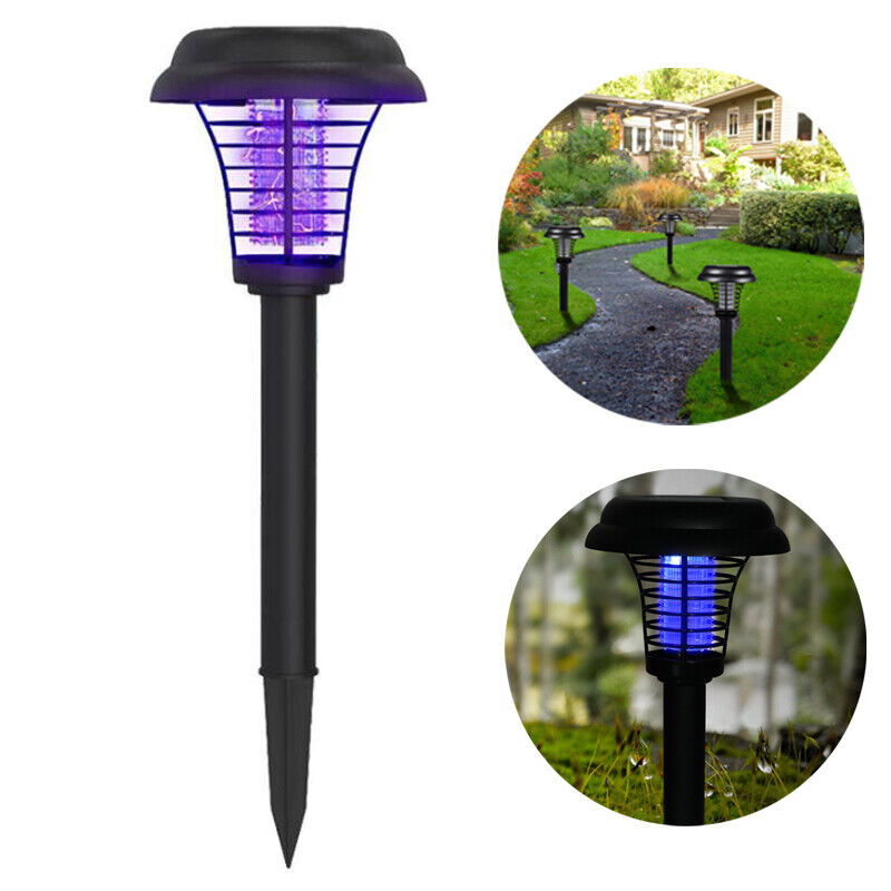 new 2 4 Solar Fly Zapper Mosquito Bug Insect Killer LED Light Trap Pest Control Lamp