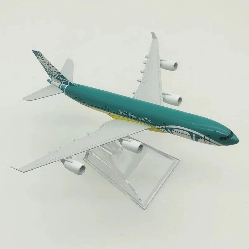 1/400 Airbus A340 Caribbean Airlines Diecast Solid Model 16cm  Aircraft 07FC0E-D4 - KOEEK