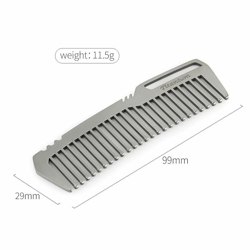 Mini Portable Titanium Alloy Comb EDC Super Light Titanium Comb Outdoor Tools 07FC0E-D4 - KOEEK