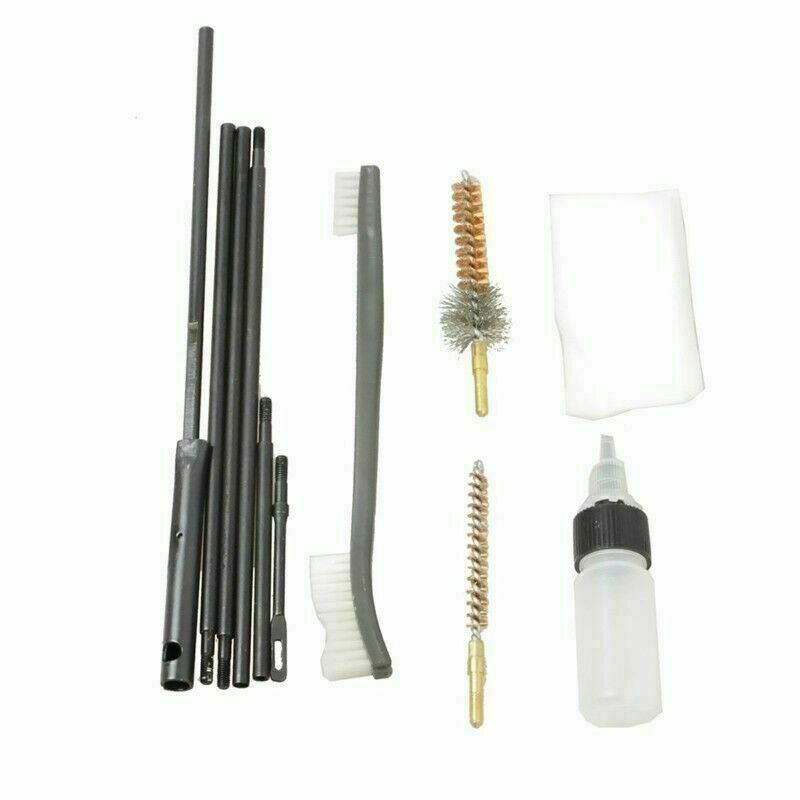 10 Piece .22 22LR .223 556 Rifle Gun Cleaning Kit Nylon Brush Cleaner with Pouch