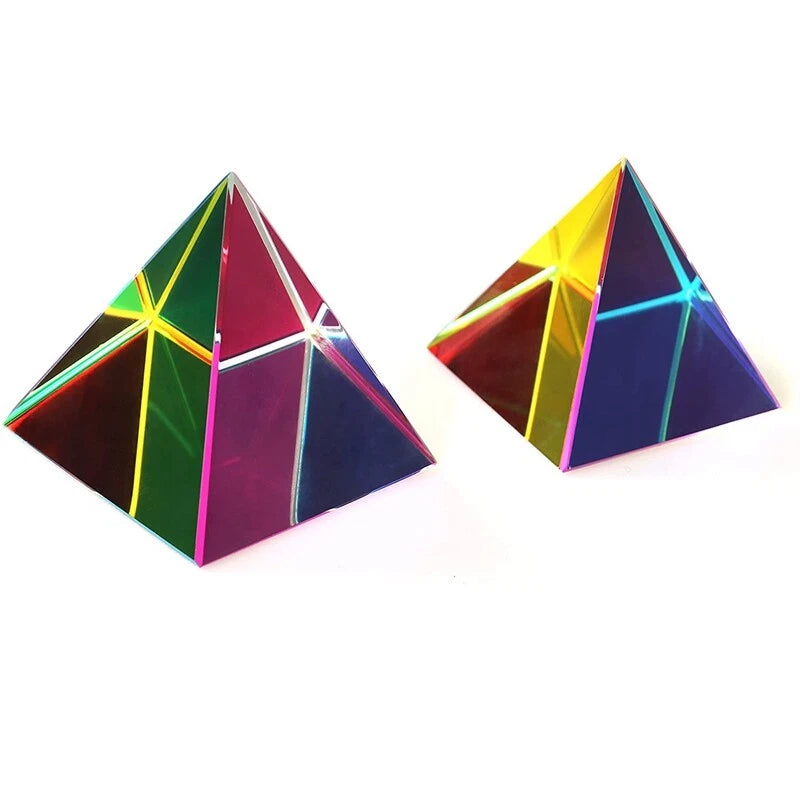 Hot Optical Prism Pyramid Beautiful Decorations 50mm Christmas Cmy Cube Gift 07FC0E-D4 - KOEEK