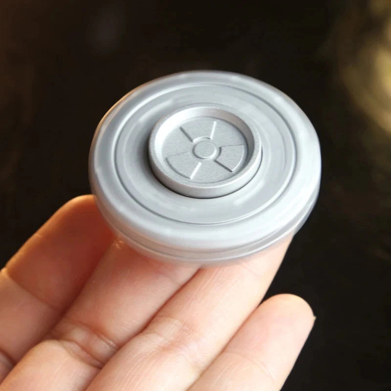 Radiation Warning Fidget Slider Spinner EDC Toy ADHD Stress Relief Anxiety Tool 07FC0E-D4 - KOEEK