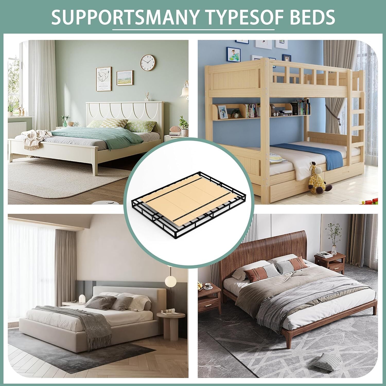new Imperius Mattress Support Wooden Bunkie Board/Bed Twin- (60x30"), Log IMPERIUS - KOEEK