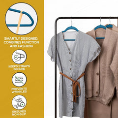 High-end velvet clothes hangers, pack of 50, ultra-thin non-slip adult felt 07FC0E-D4 - KOEEK