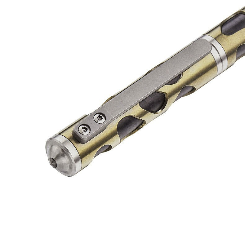 EDC Titanium Practical Ballpoint Pen Office Signature Pocket Pen Metal G2 Refill 07FC0E-D4 - KOEEK