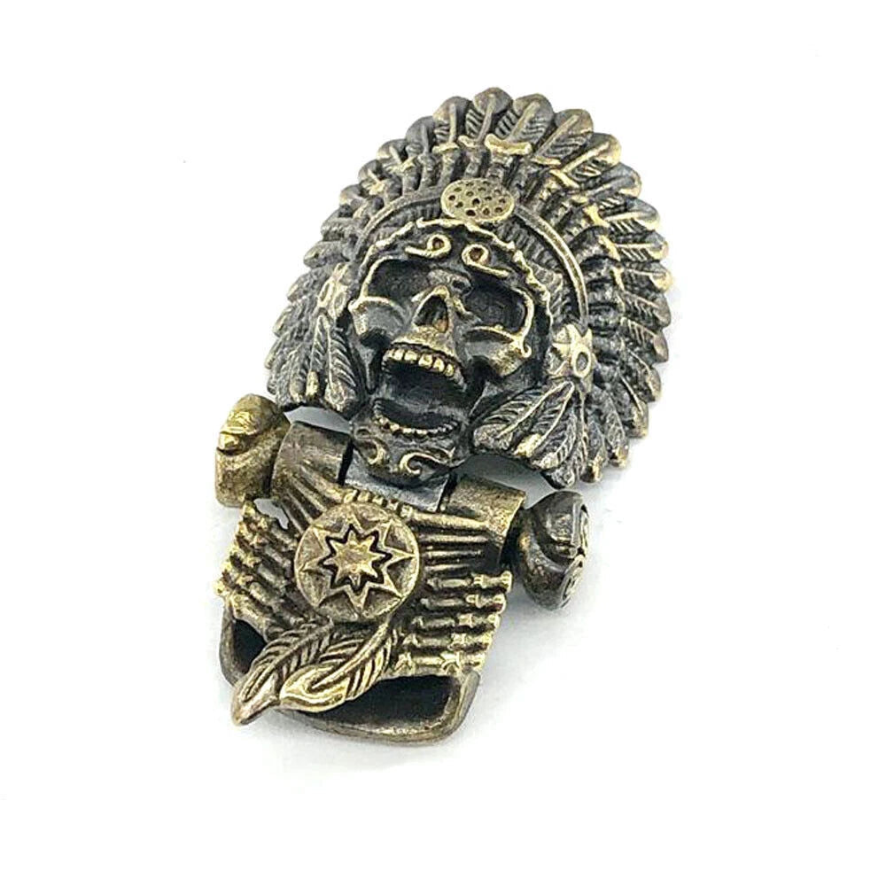 EDC Skull Paracord Bead DIY Pendant Buckle Paracord Lanyard Beads KeyChain 07FC0E-D4 - KOEEK