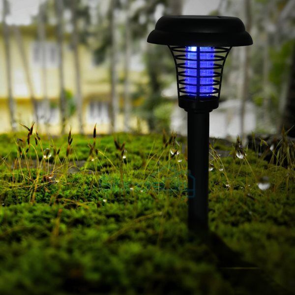 new 2 4 Solar Fly Zapper Mosquito Bug Insect Killer LED Light Trap Pest Control Lamp