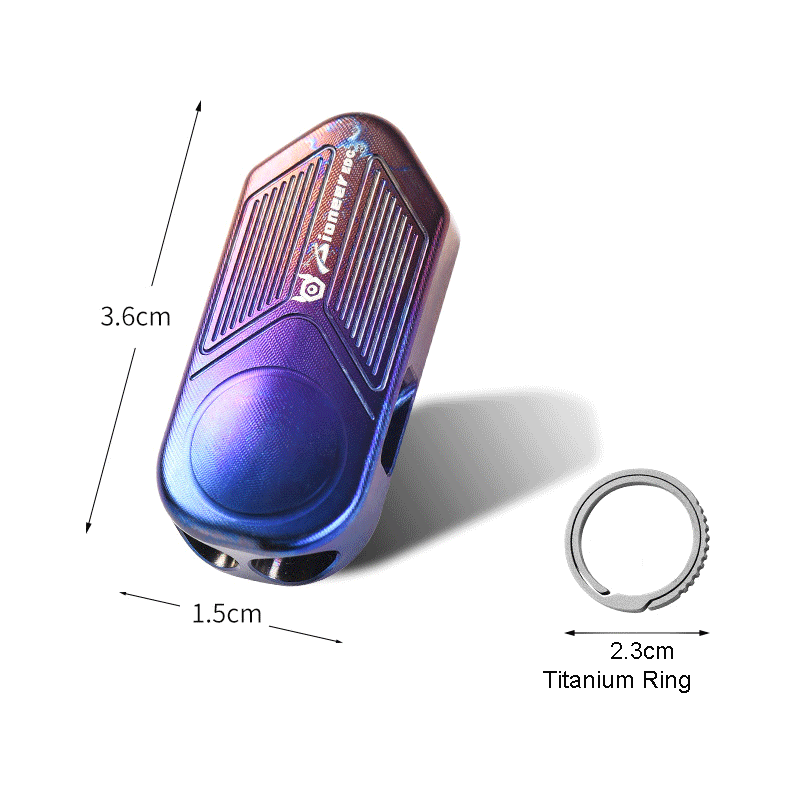 Titanium Safety Whistle Emergency Whistle Outdoor Hiking Hunting Survival Ti EDC 07FC0E-D4 - KOEEK