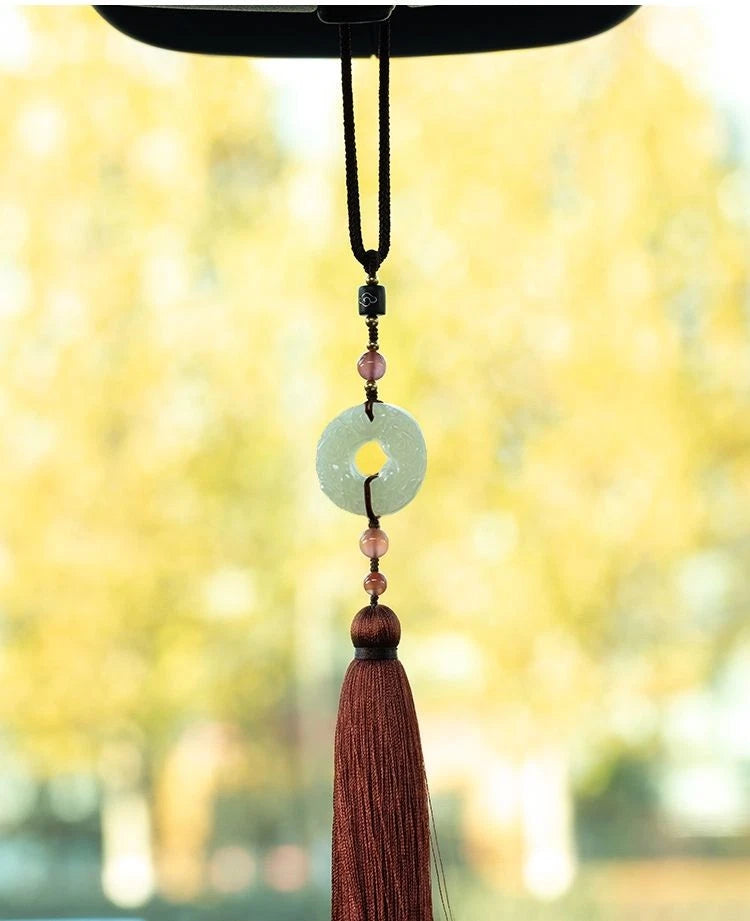 Pixiu Safe Travel Coin Car Hanging Pendant Rearview Mirror Decoration 07FC0E-D4 - KOEEK