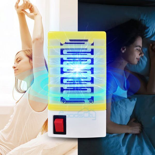 ny Elektrisk Mosquito Killer Lamp Bug Insect Zapper Night Light Trap Pest Repeller