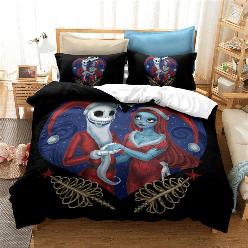 US Size The Nightmare Before Christmas 3PCS Bedding Set Duvet Cover Pillowcases 07FC0E-D4 - KOEEK
