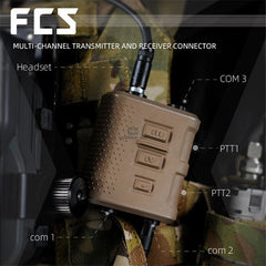 Military FCS V60 PTT Tactical Multi Channel Push To Talk For Prc 148 152 Radio 07FC0E-D4 - KOEEK