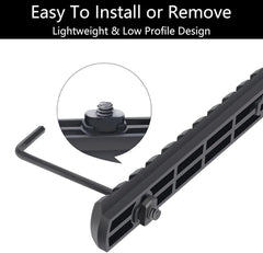 new Picatinny Rail Polymer Accessory Single Rail, Black 07FC0E-D4 - KOEEK