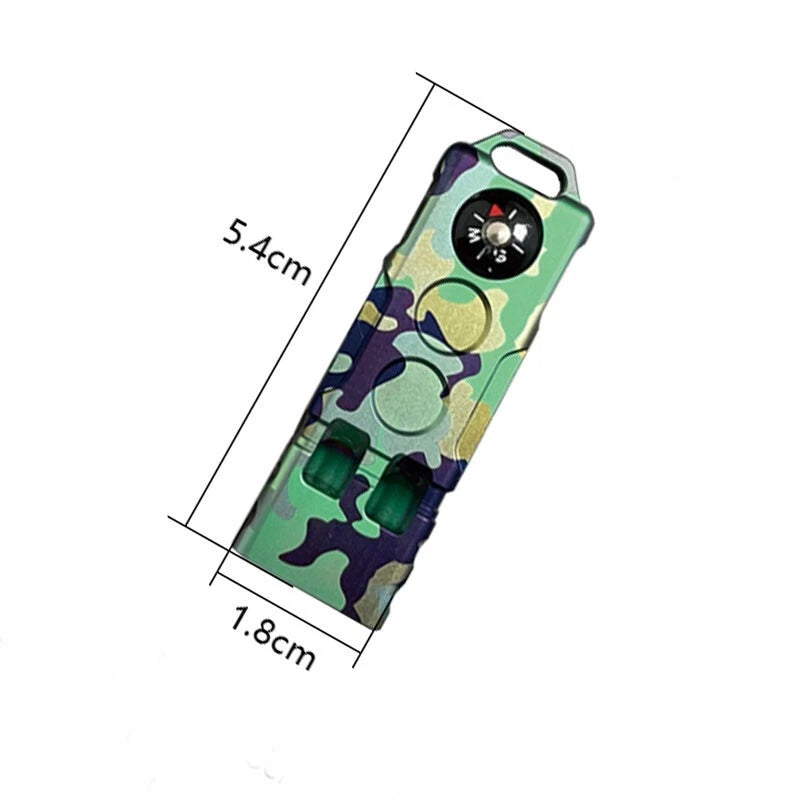 Titanium Alloy Outdoor Survival Safty Whistle Training Warning Tool with Compass 07FC0E-D4 - KOEEK