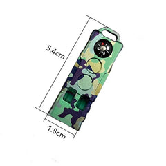 Titanium Alloy Outdoor Survival Safty Whistle Training Warning Tool with Compass 07FC0E-D4 - KOEEK