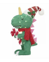 ! Holiday Time Light Up Plush Dinosaur, 25" Tall HOLIDAY TIME - KOEEK