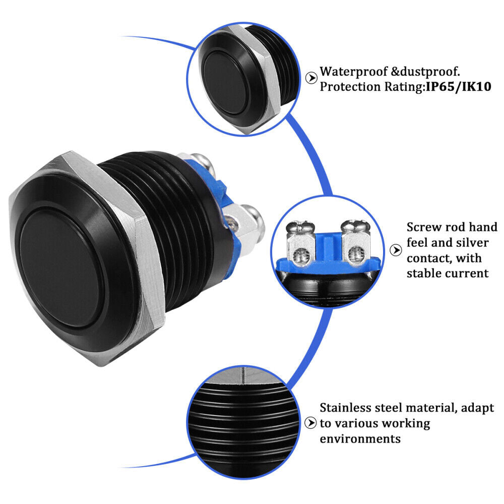 new  Computer Power Mushroom Head Pushbutton Screw-type Terminals Heavy Duty koeek - KOEEK