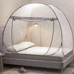 Mosquito Net Pop Up Tent for Bed,Bed Canopy with Net Bottom,Mosquito Netting Bed 07FC0E-D4 - KOEEK