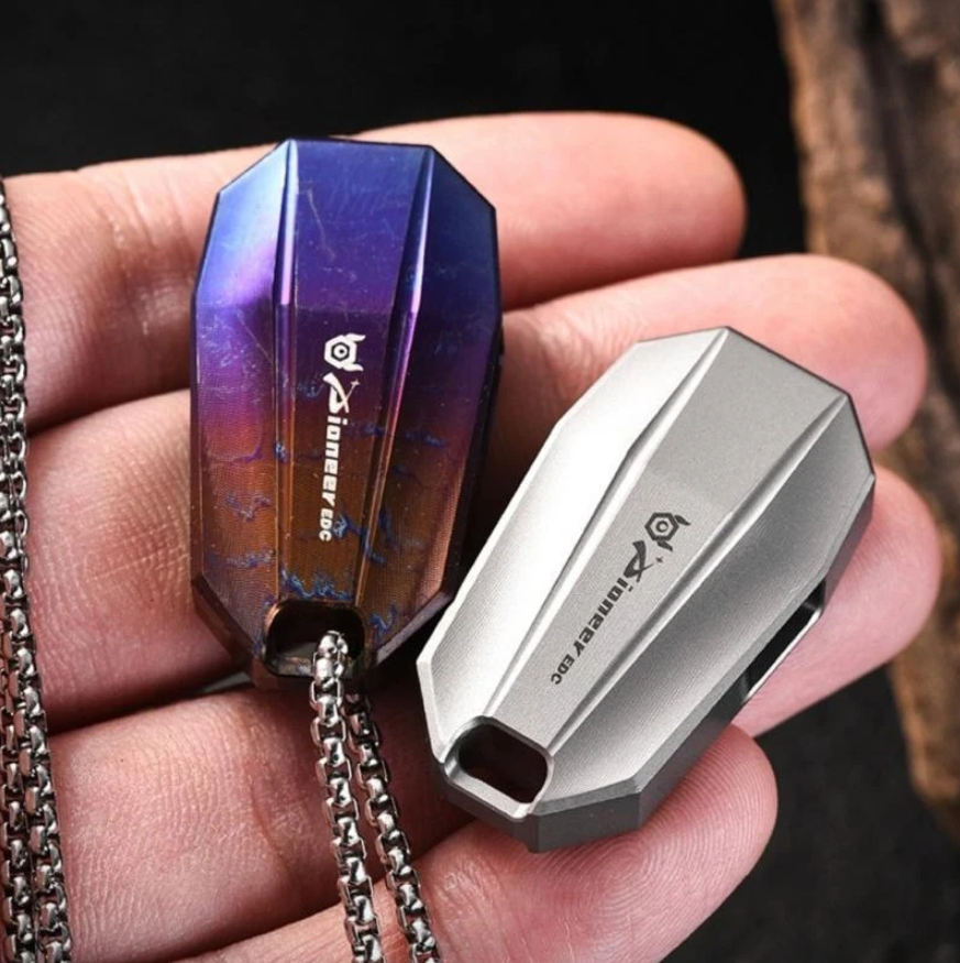 Titanium Safety Whistle Emergency Whistle Outdoor Hiking Hunting Survival EDC 07FC0E-D4 - KOEEK