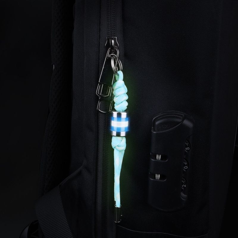 EDC Knife Lanyard with Titanium Glow in the Dark Bead Paracord Lanyard keychain 07FC0E-D4 - KOEEK