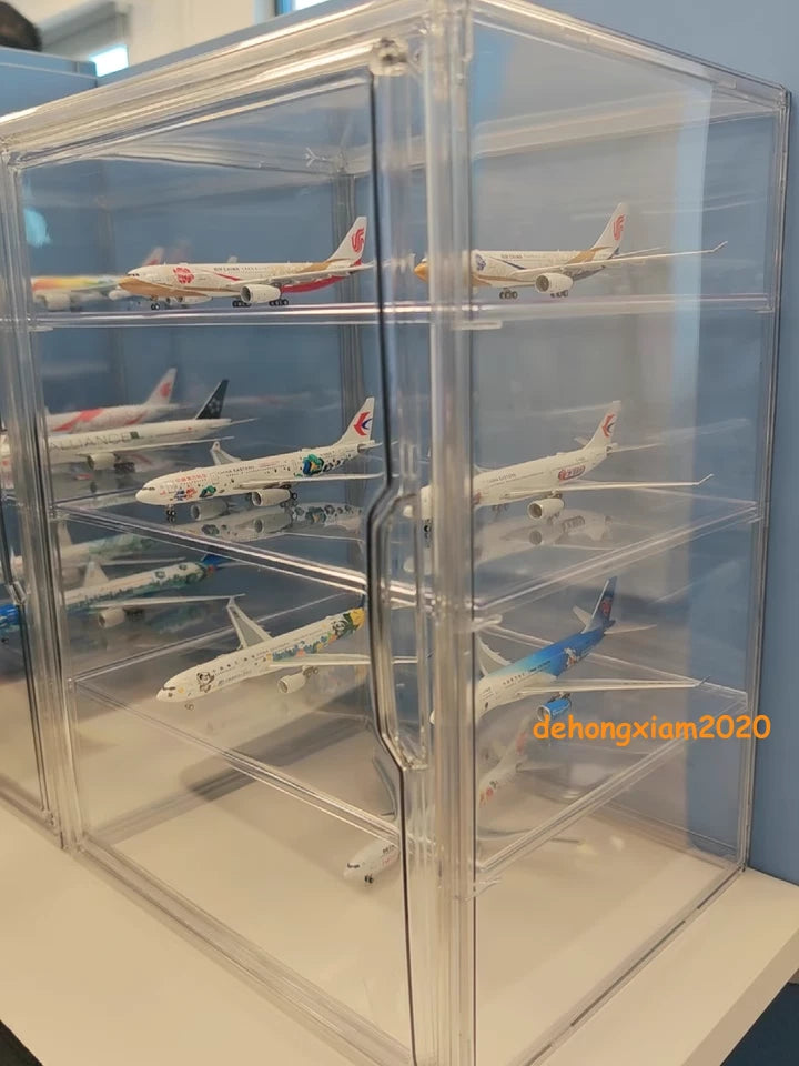 Acrylic Show Case Display Case Dustproof Large Capacity For 1/400 Airplane Model 07FC0E-D4 - KOEEK