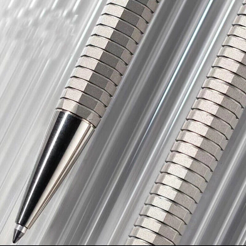 Solid TC4 Titanium Alloy Bolt Ballpoint Pen Business Office Singnature Pen EDC 07FC0E-D4 - KOEEK