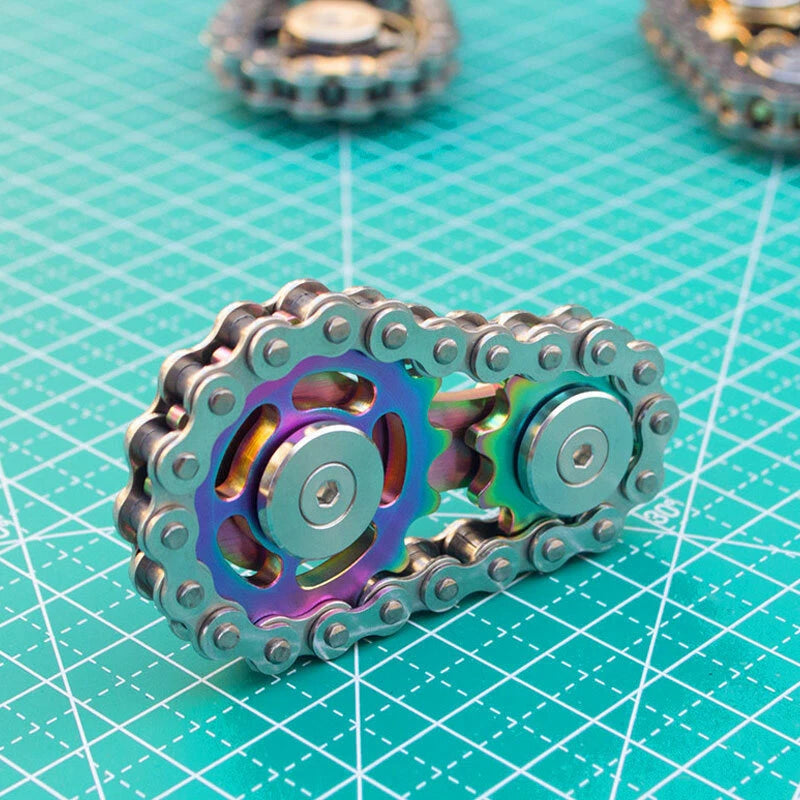 Sprockets Chains Fingertips Spinning Decompression Top Gearwheel Gyro EDC Toys 07FC0E-D4 - KOEEK