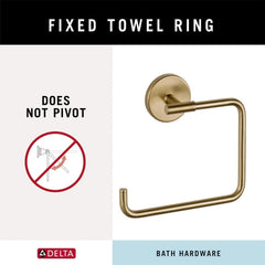 (1 piece) Hand Towel Rack Champagne Copper Bath Towel Rack 07FC0E-D4 - KOEEK
