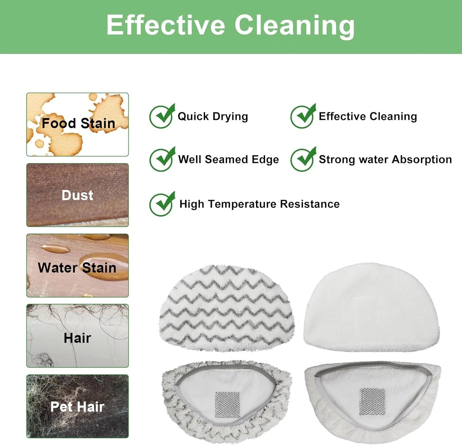 Steam Mop Pad, Steam Mop Deluxe Edition Pet Lift-Up Extended Length 07FC0E-D4 - KOEEK