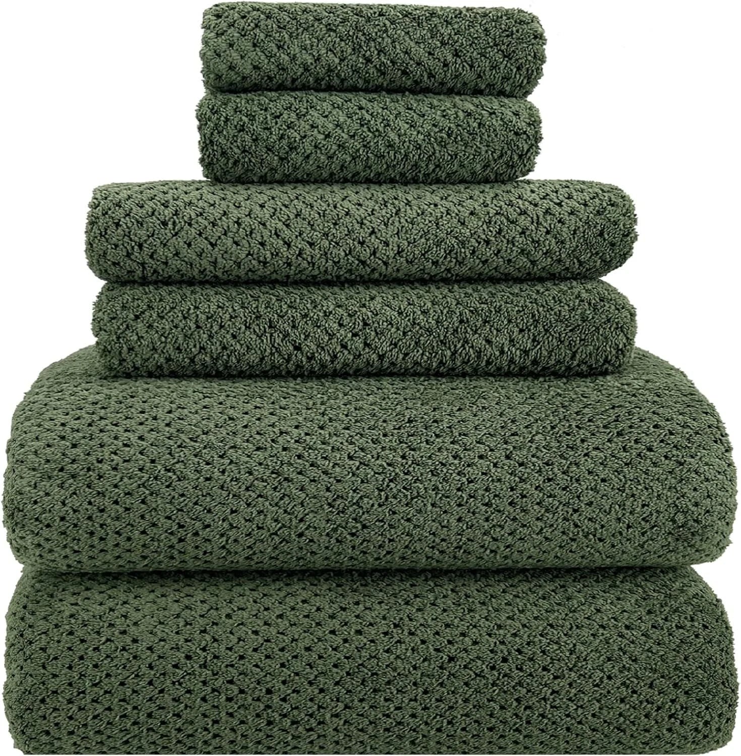Towels, 29x59-Inch Oversized Bath Towel Set (6-Piece) for Bathroom 07FC0E-D4 - KOEEK
