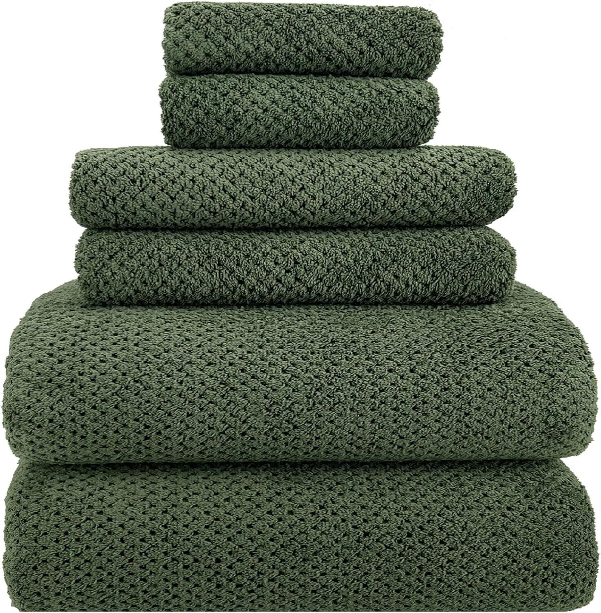 Towels, 29x59-Inch Oversized Bath Towel Set (6-Piece) for Bathroom 07FC0E-D4 - KOEEK