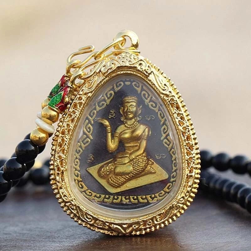 Temple Talisman Wealth Money GOOD LUCK BLESS Buddha Pendant Amulet Belief 07FC0E-D4 - KOEEK