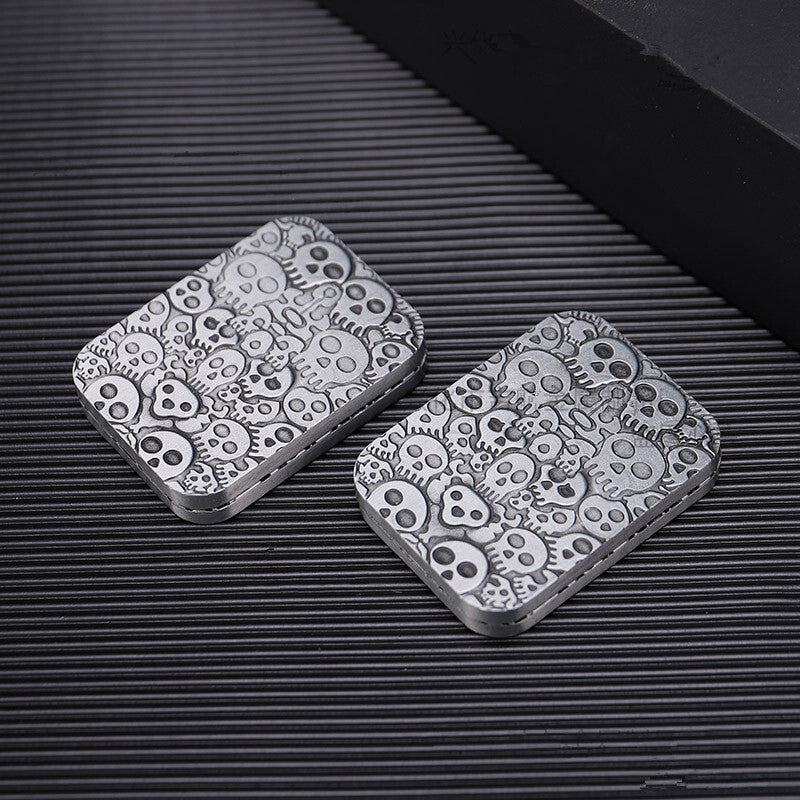 EDC Fidget Toys Metal Skull Fidget Slider Adult Fidget Blocks ADHD Tool 07FC0E-D4 - KOEEK