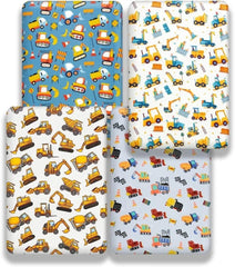 4-piece baby boy crib sheet set, soft and snug baby boy mattress cover 07FC0E-D4 - KOEEK