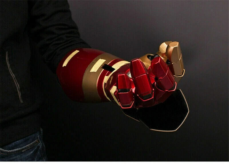1:1 Avengers Iron Man MK42 Armor Hand Arm LED Gloves Voice Halloween Cosplay Toy 07FC0E-D4 - KOEEK