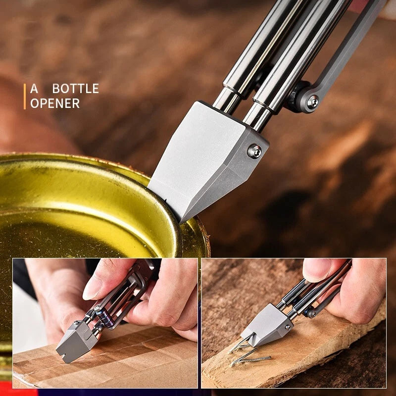 TC4 Titanium Alloy Pocket Multitool Crowbar Portable Outdoor EDC Pry Bar Tool 07FC0E-D4 - KOEEK