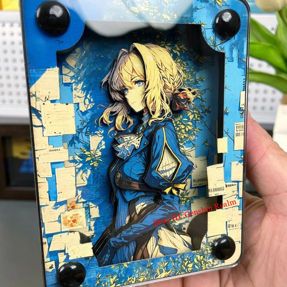 Anime Violet Evergarden Acrylic Brick 3D Card Figure Collection Decor Gift 07FC0E-D4 - KOEEK