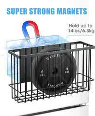 Magnetic metal basket storage rack, dryer ball holder, 2-piece set 07FC0E-D4 - KOEEK