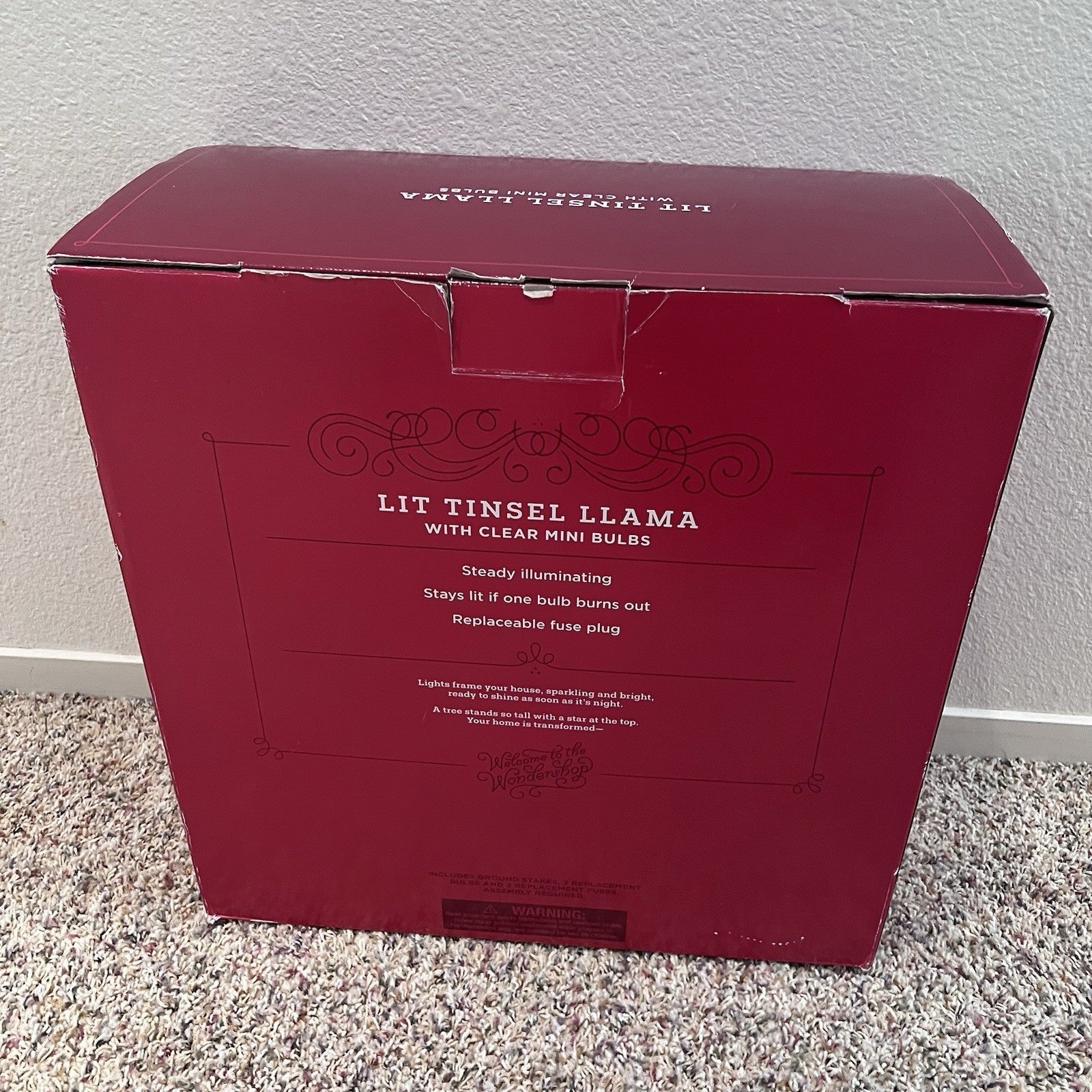 Wondershop Target 32” Tall Lit Tinsel Llama Christmas Light Yard Decor In Box WONDERSHOP - KOEEK