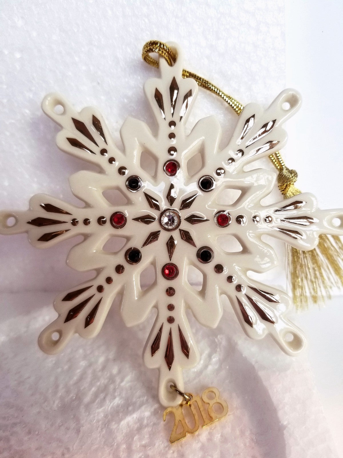 Lenox 2018 Annual GEMMED SNOWFLAKE Ornament LENOX - KOEEK