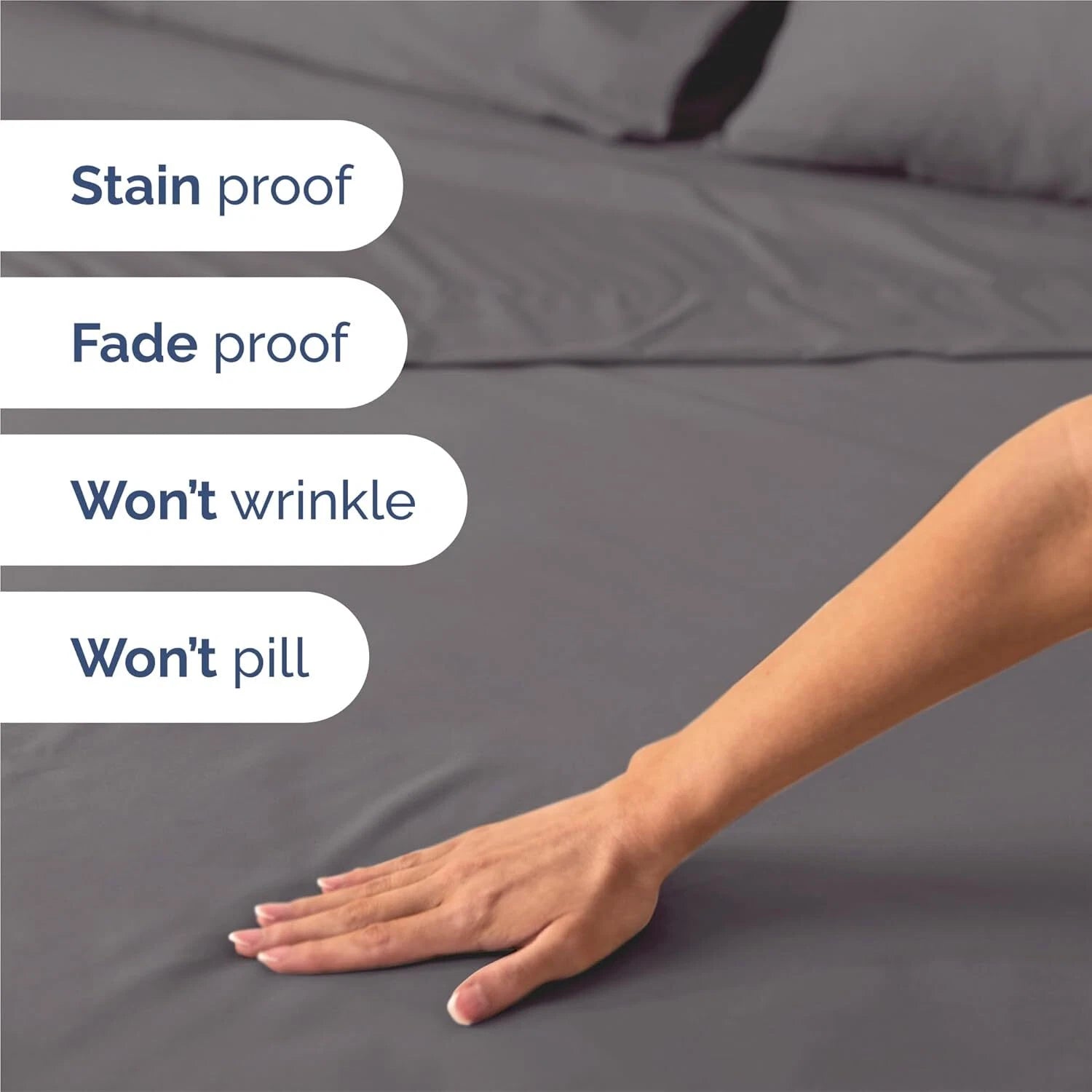 King Size 4 Piece Sheet Set - Comfy Breathable & Cooling Bed Sheets Set -Bedding 07FC0E-D4 - KOEEK