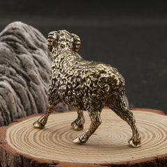 Solid Brass Sheep Figurine Small Statue Home Ornament Figurines Collectibles Toy 07FC0E-D4 - KOEEK
