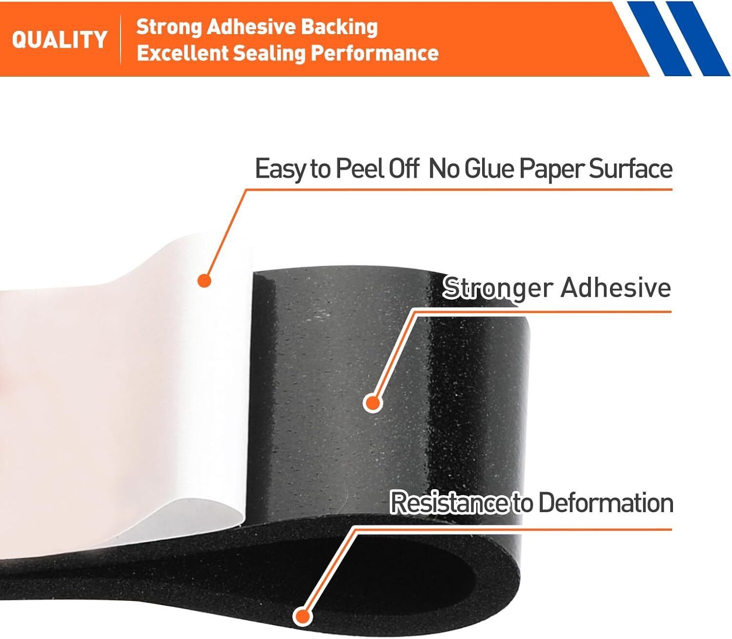new MAGZO Weather Stripping Door Seal, Inch Wide 1/2in * 1/4in * 26FT, Black MAGZO - KOEEK