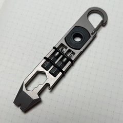 Titanium Alloy Multi-function Crowbar Pocket Pry Bar EDC Tool Opener Screwdriver 07FC0E-D4 - KOEEK