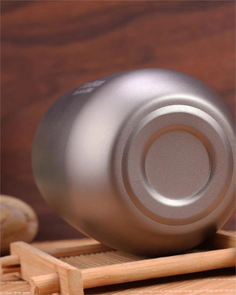 120ML EDC Double Wall Titanium Water Tea Coffee Cup Insulated Drinking Cup Mug 07FC0E-D4 - KOEEK