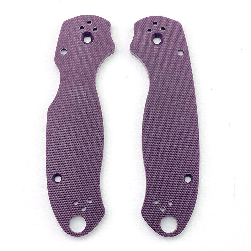 1 Pairs Custom Purple G10 Material Handle Patch Scales DIY For Spyderco Para3EDC 07FC0E-D4 - KOEEK